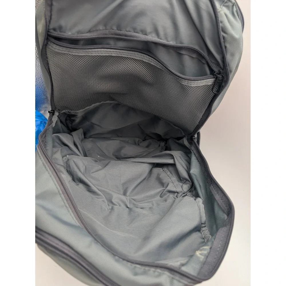 Nike Air Max Backpack Gray Orange Athletic Sport School Bag Multiple Pockets